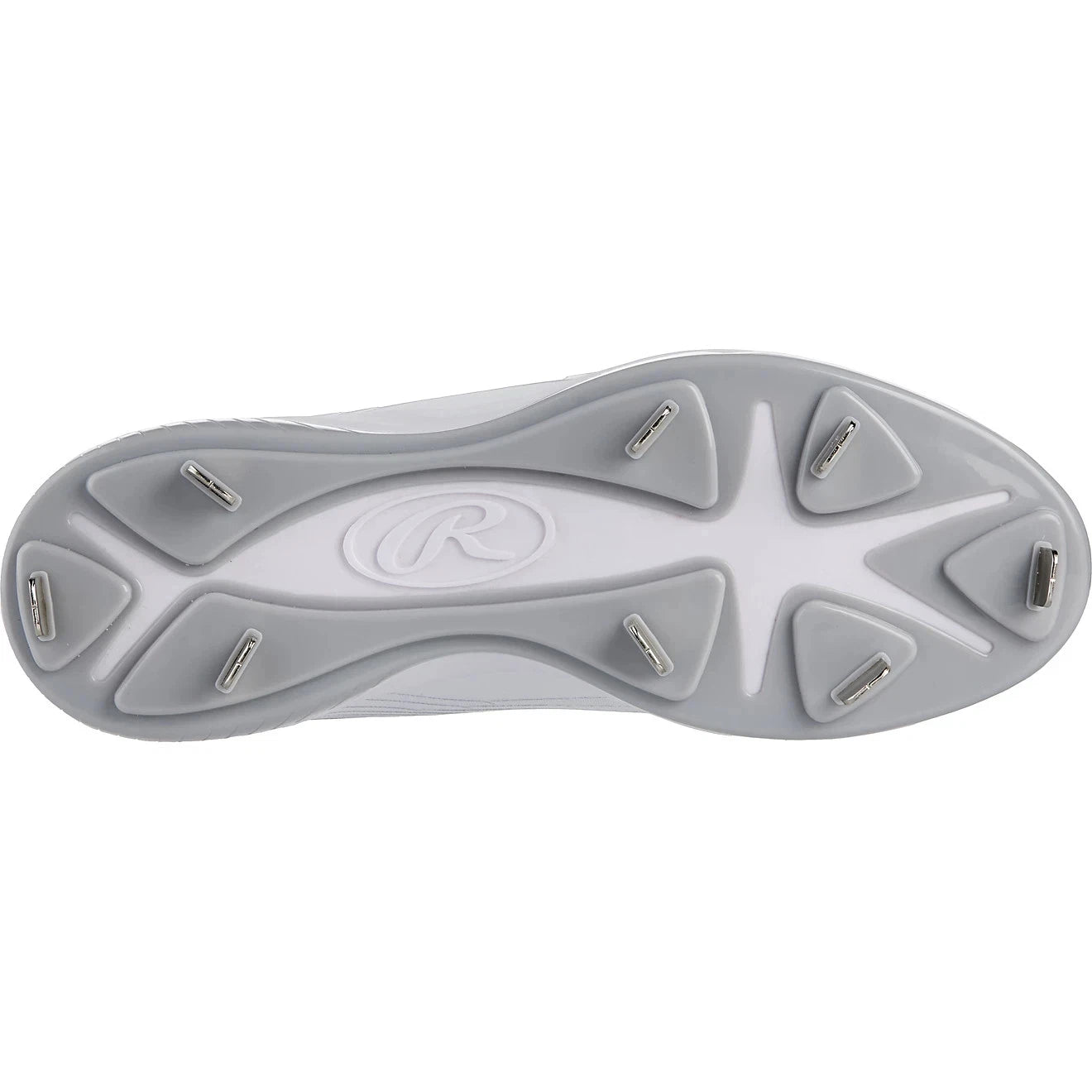 Мужские бейсбольные бутсы Rawlings Bullpen 174930, белые, серые, со шнуровкой и металлическим покрытием, UWU1055 Rawlings, белый — фото 4