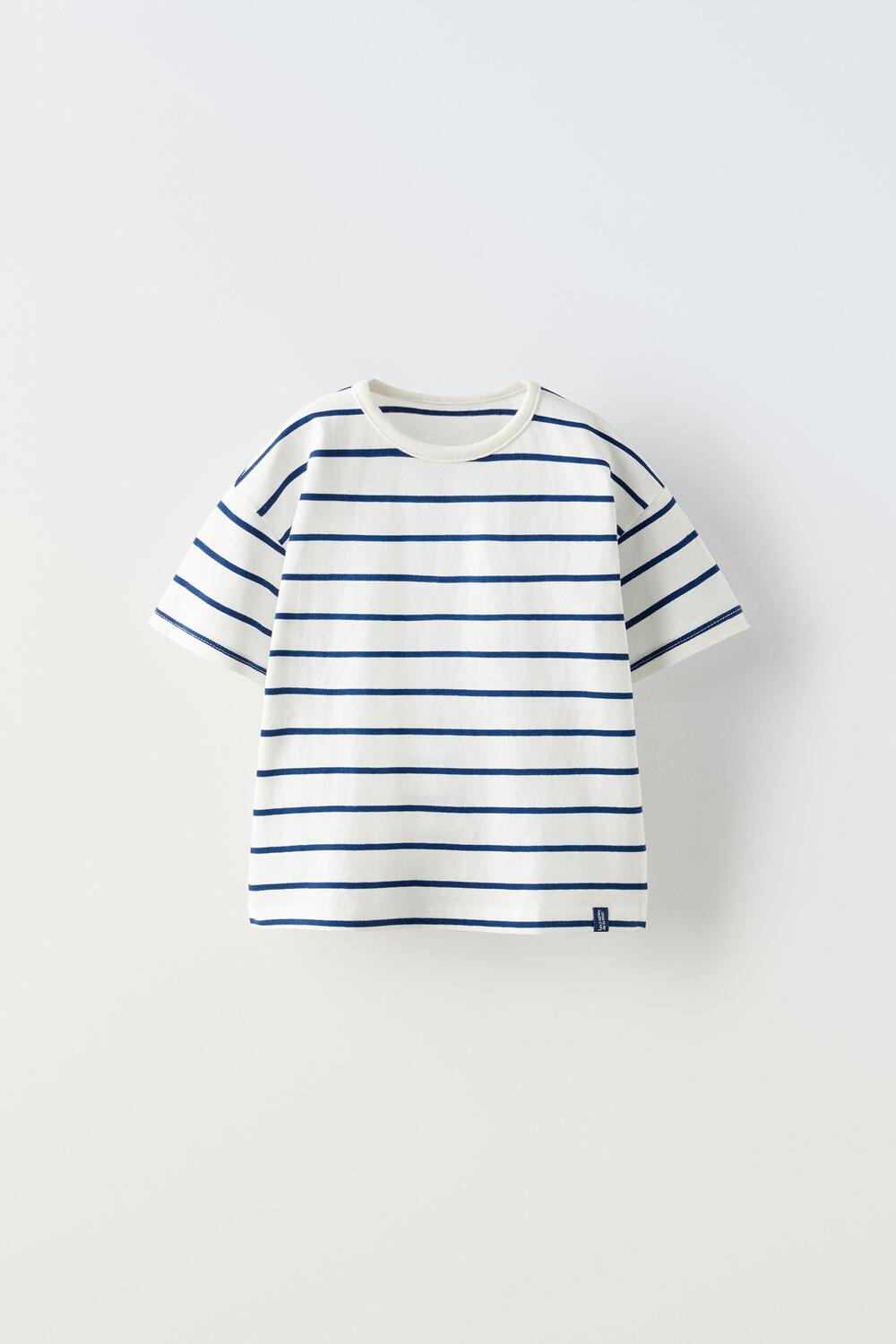 

Полосатая футболка ZARA, синий
