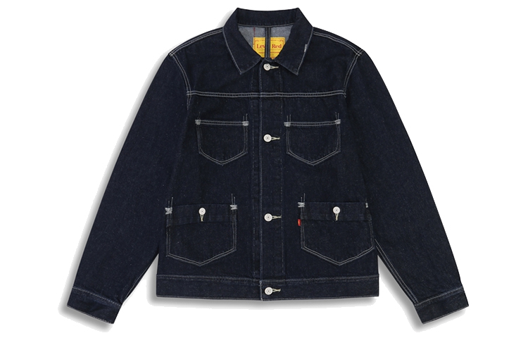 Джинсовая куртка Levi's мужская тёмный деним — фото 2