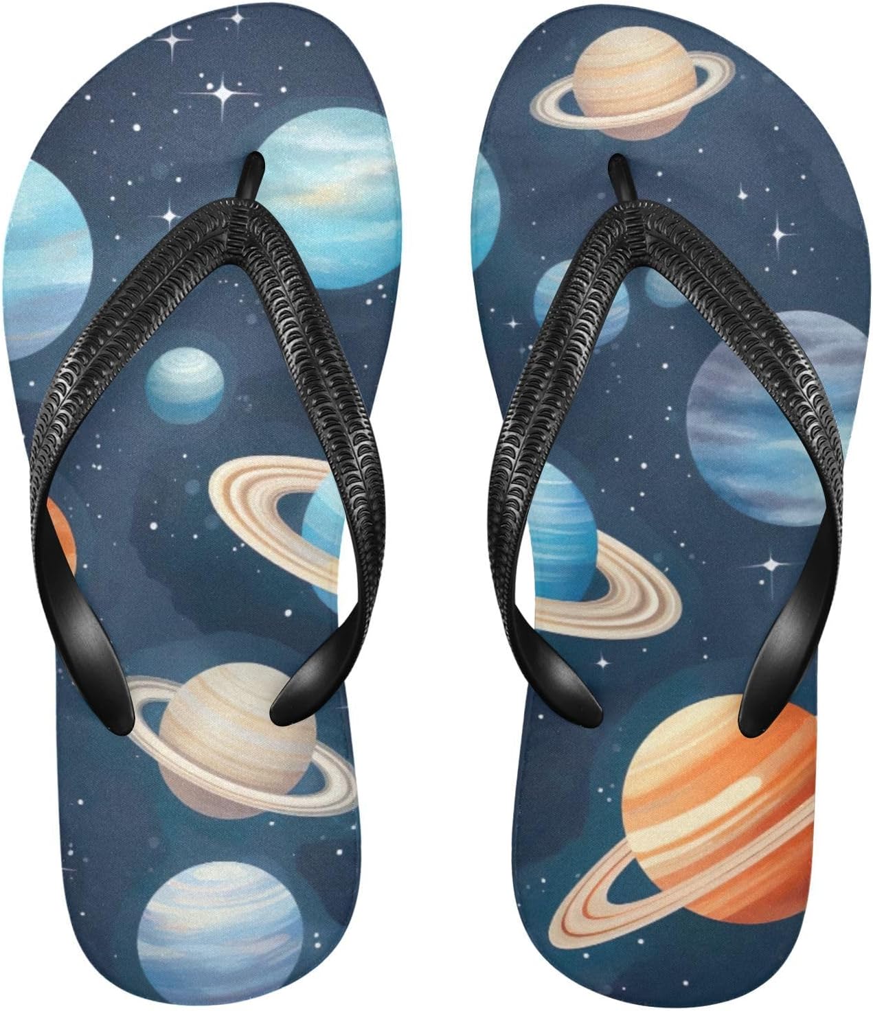 

Женские и мужские летние пляжные шлепанцы Space Planet Galaxy, повседневные сандалии для душа Kfbe