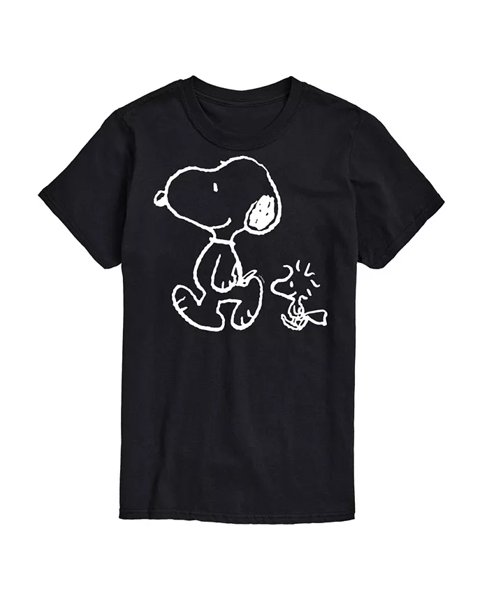 

Мужская футболка с коротким рукавом Peanuts Snoopy и Woodstock Walk AIRWAVES, черный