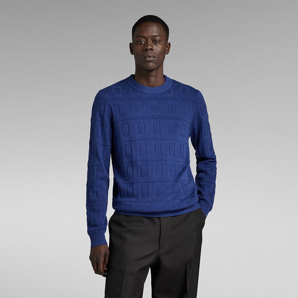 

Свитер G-Star Table Structure R Crew Neck, синий