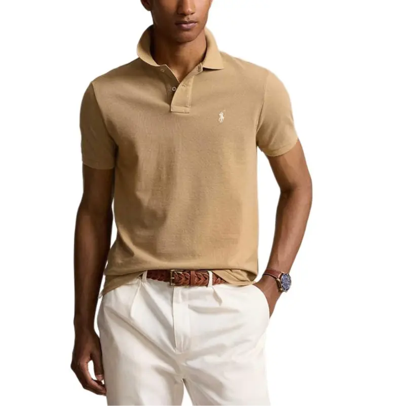 Polo Ralph Lauren Футболка-поло мужская коричневая желтая — фото 4