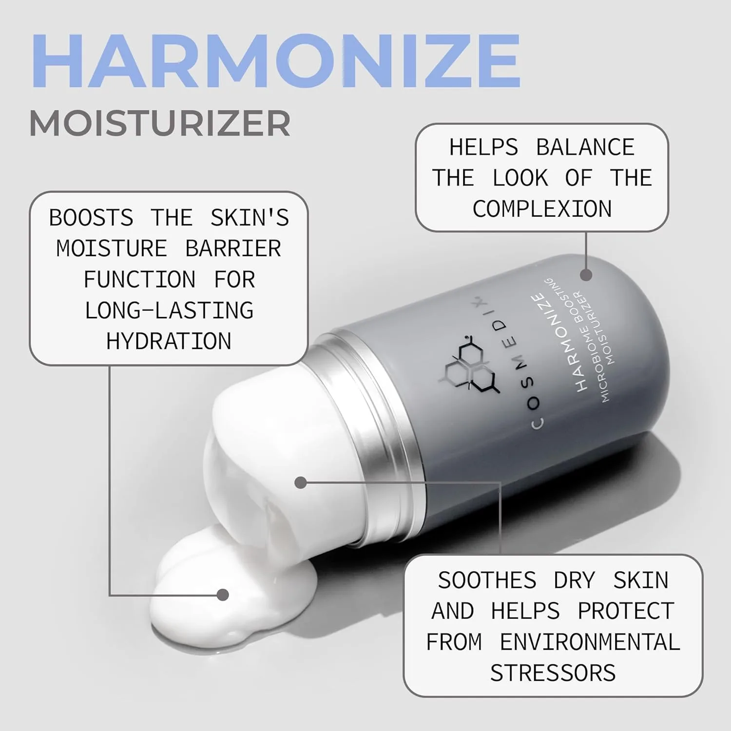 Крем для лица Cosmedix — Harmonize Microbiome Boosting Moisturizer - ультралегкий пребиотический увлажняющий для — фото 2