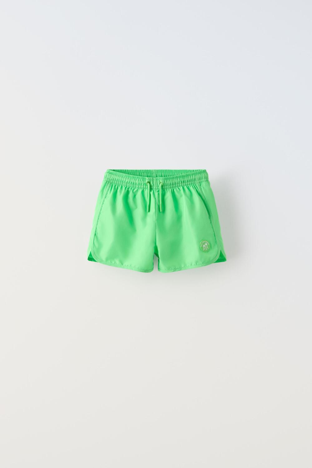 

6-14 лет/быстросохнущие шорты для плавания ZARA, зеленый