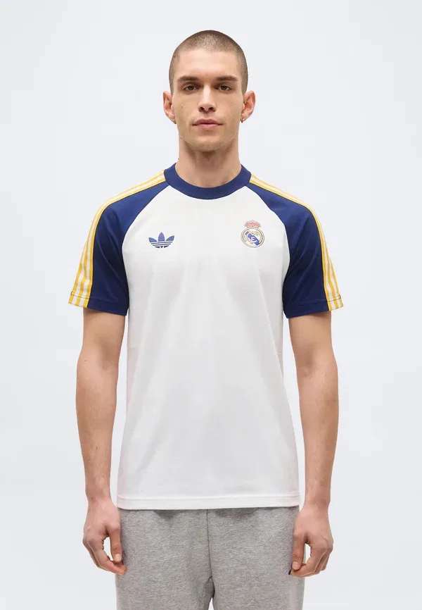 Футболка Real Madrid Club Wear Adidas Originals, белый/темно-синий