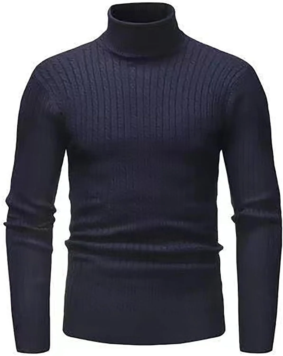 

Мужской свитер Slim Fit с воротником-водолазкой — утепленный, с узором Twist