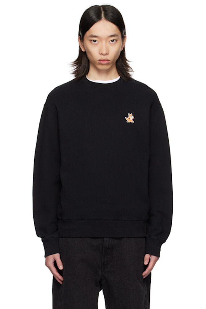 

Черная толстовка Speedy Fox Comfort Maison Kitsuné