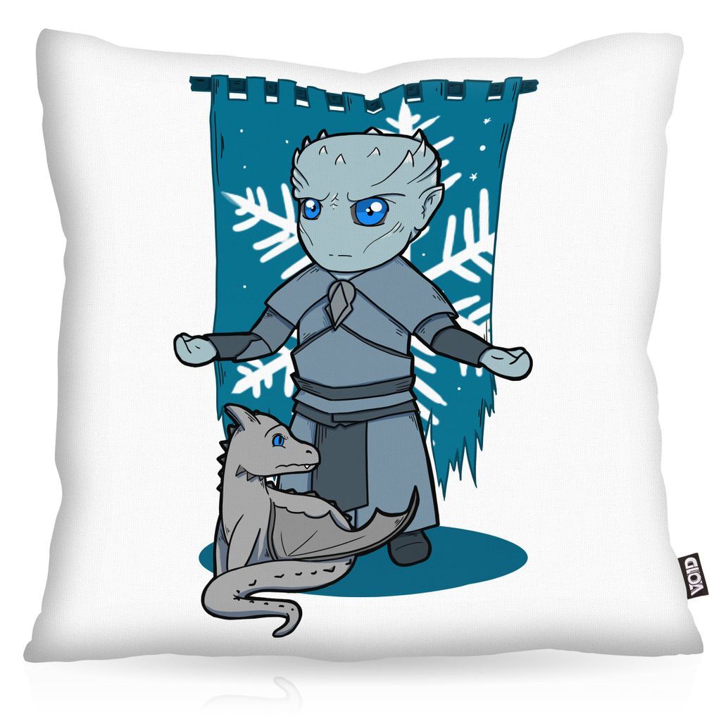 

Наволочка VOID Chibi Night King, чехол для подушки, полиэстер, водонепроницаемые белые ходунки для улицы и дома, размер подушки: 60 x 60 см, цвет подушки: белый