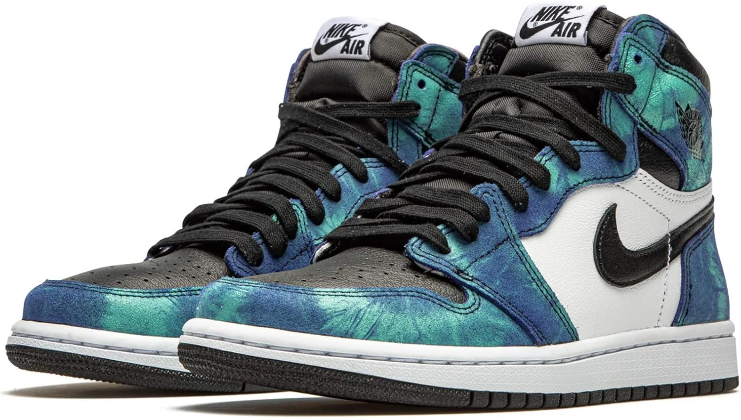 Кроссовки для трейлраннинга Nike Air Jordan 1 Retro High OG унисекс, белый/черный/зеленый — фото 2