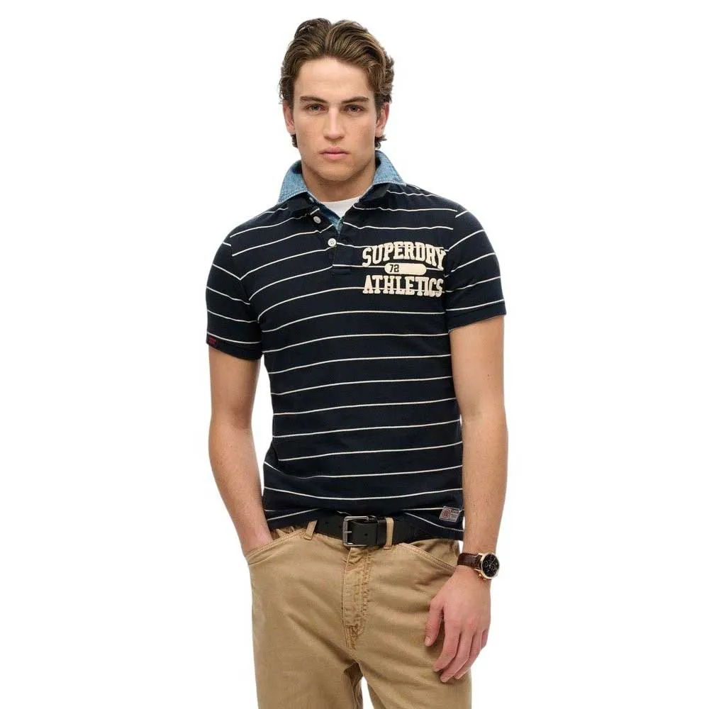 

Поло с коротким рукавом Superdry Vintage Athletic, синий