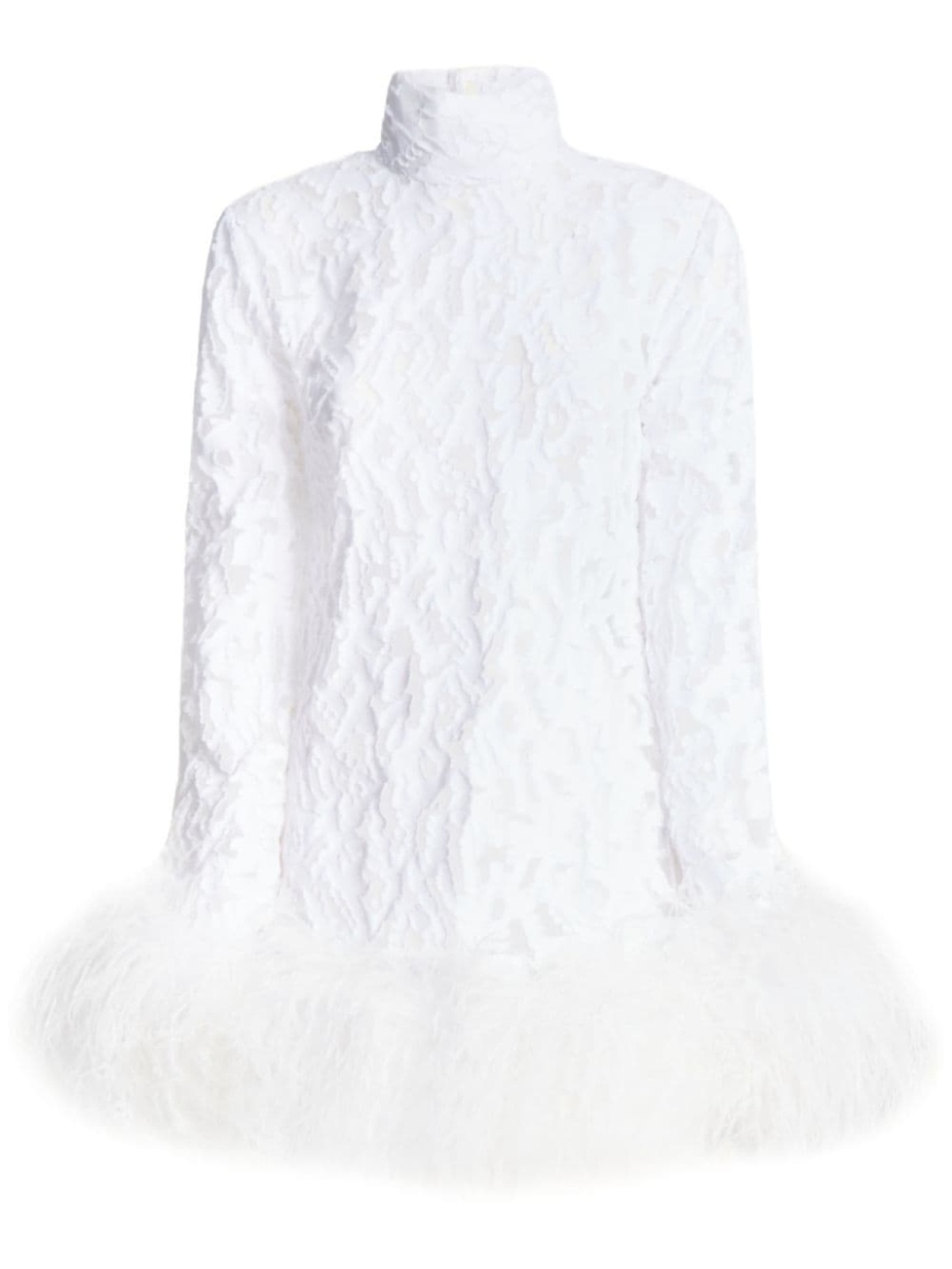 

Taller Marmo платье мини Gina Gina Gina с перьями, белый