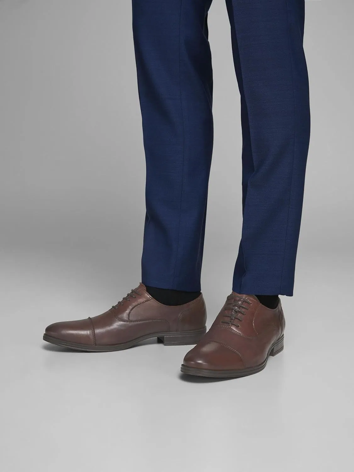 Мужские кожаные дерби Jack & Jones Jfwdonald цвета коньяк, Brown Cognac Cognac — фото 2