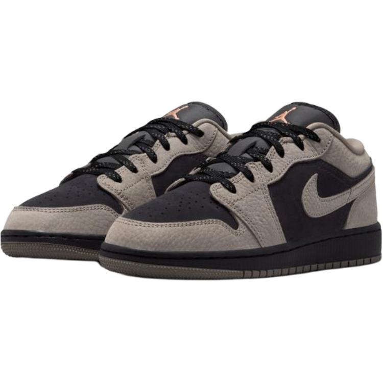 Jordan Детские баскетбольные кроссовки Air 1 Low top, коричневые и черные, унисекс — фото 4