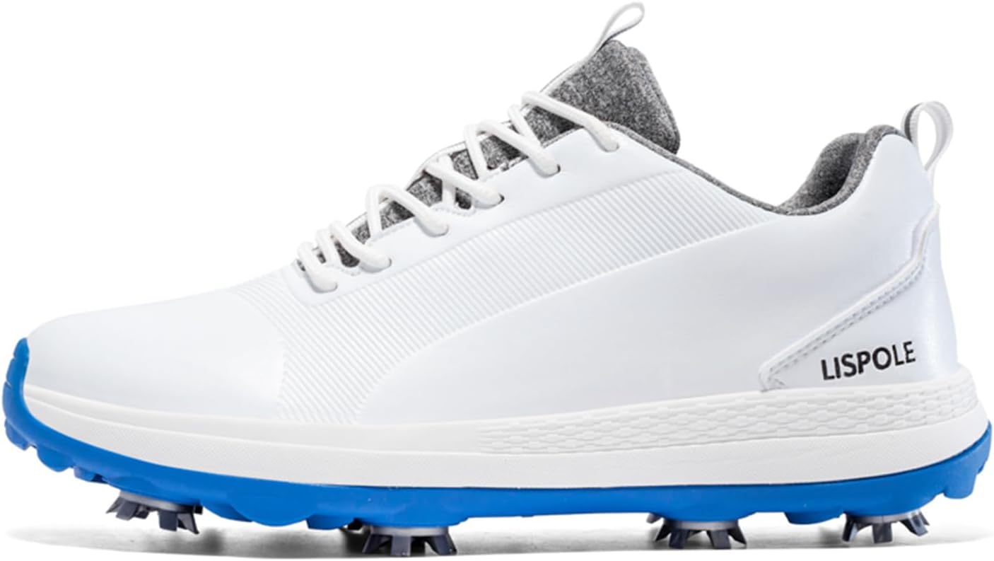 

Мужские гольф-туфли с шипами, водонепроницаемые и легкие гольф-туфли для мужчин Ybberik, синий