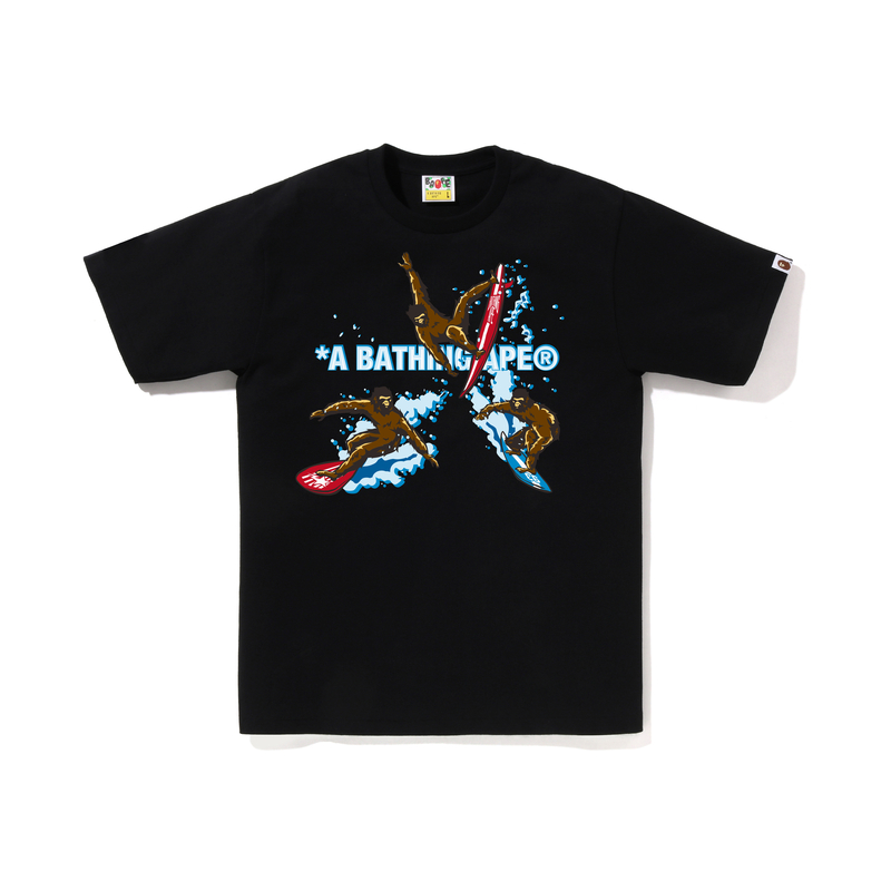 

Футболка Surfing Apes A BATHING APE, Black BKX