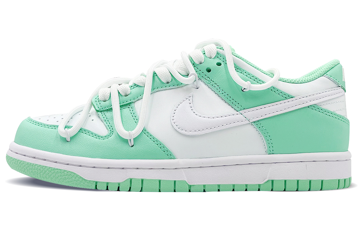 

Кроссовки Nike Dunk Skateboard Shoes Women's Low-Top Green White, Зеленый, Кроссовки Nike Dunk Skateboard Shoes Women's Low-Top Green White