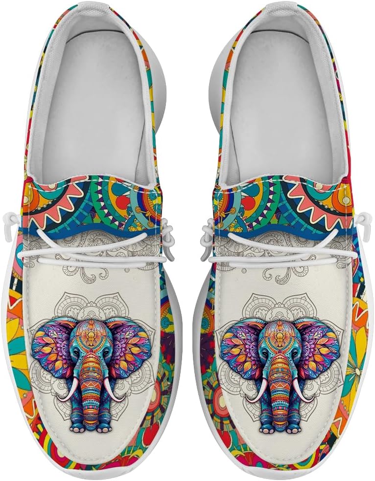 

Туфли с мандалой для женщин и мужчин, лоферы, слипоны, забавные подарки с животными для нее и для него Quorax, желтый