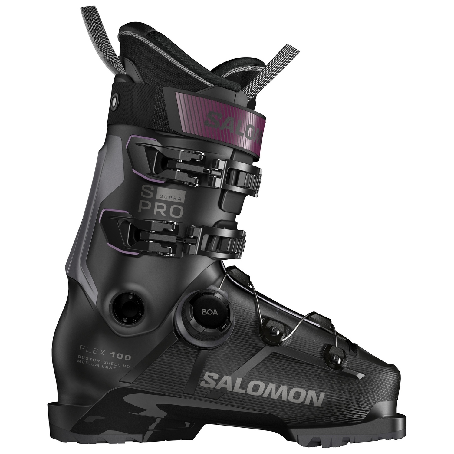 

Горнолыжные ботинки Salomon S Pro Supra BOA 100 GW, черный/темно-серый/бордовый