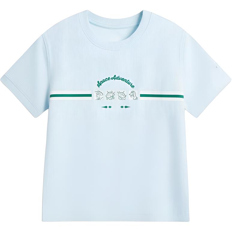 

LINING Футболка женская светло-голубая, Синий, LINING Футболка женская светло-голубая