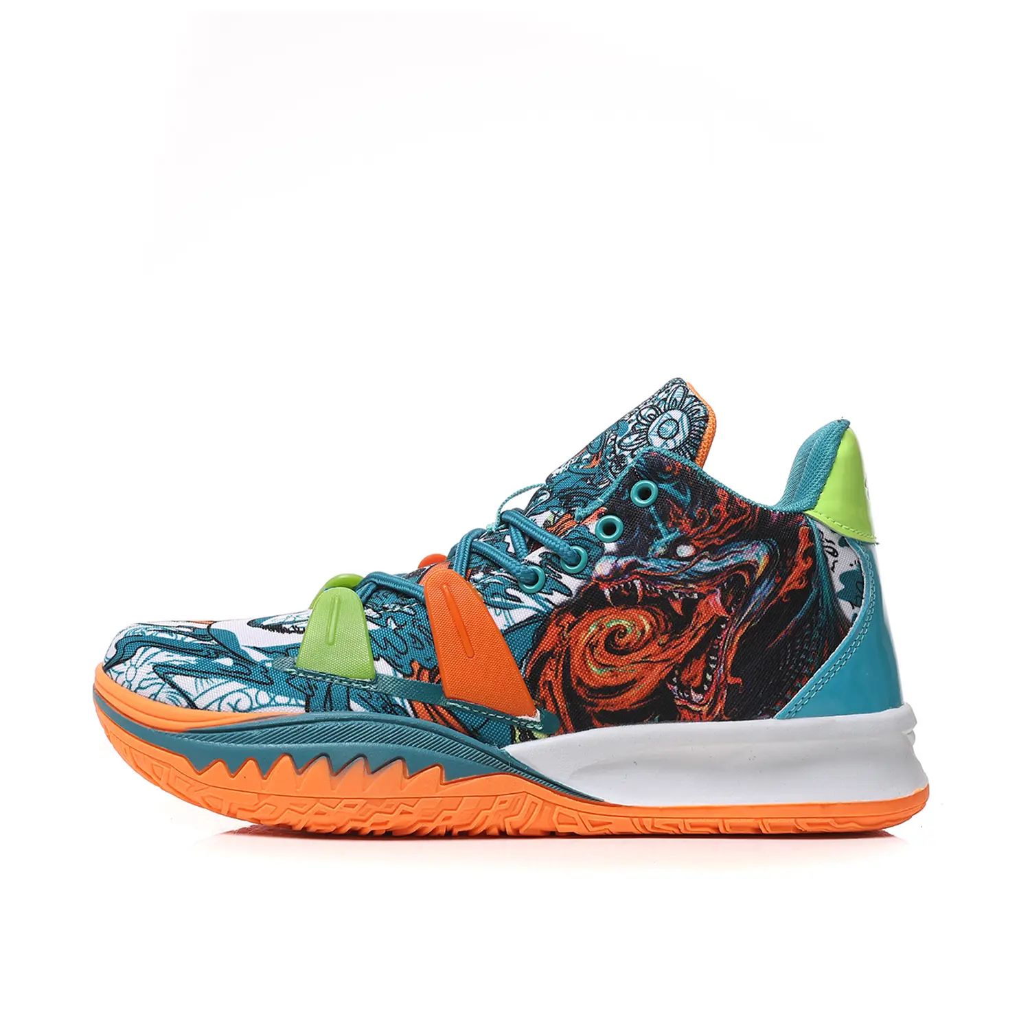 Баскетбольные кроссовки Basketball Shoes Unisex Mid-Top Burcome, цвет Lake Green Orange — фото 2