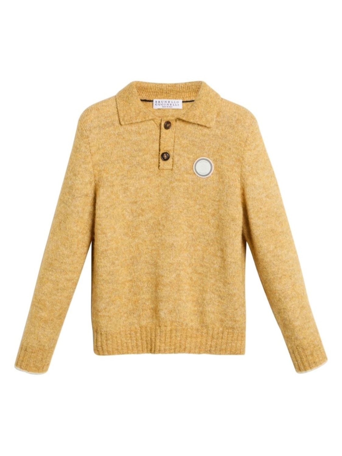 

Brunello Cucinelli Kids рубашка поло с логотипом, желтый