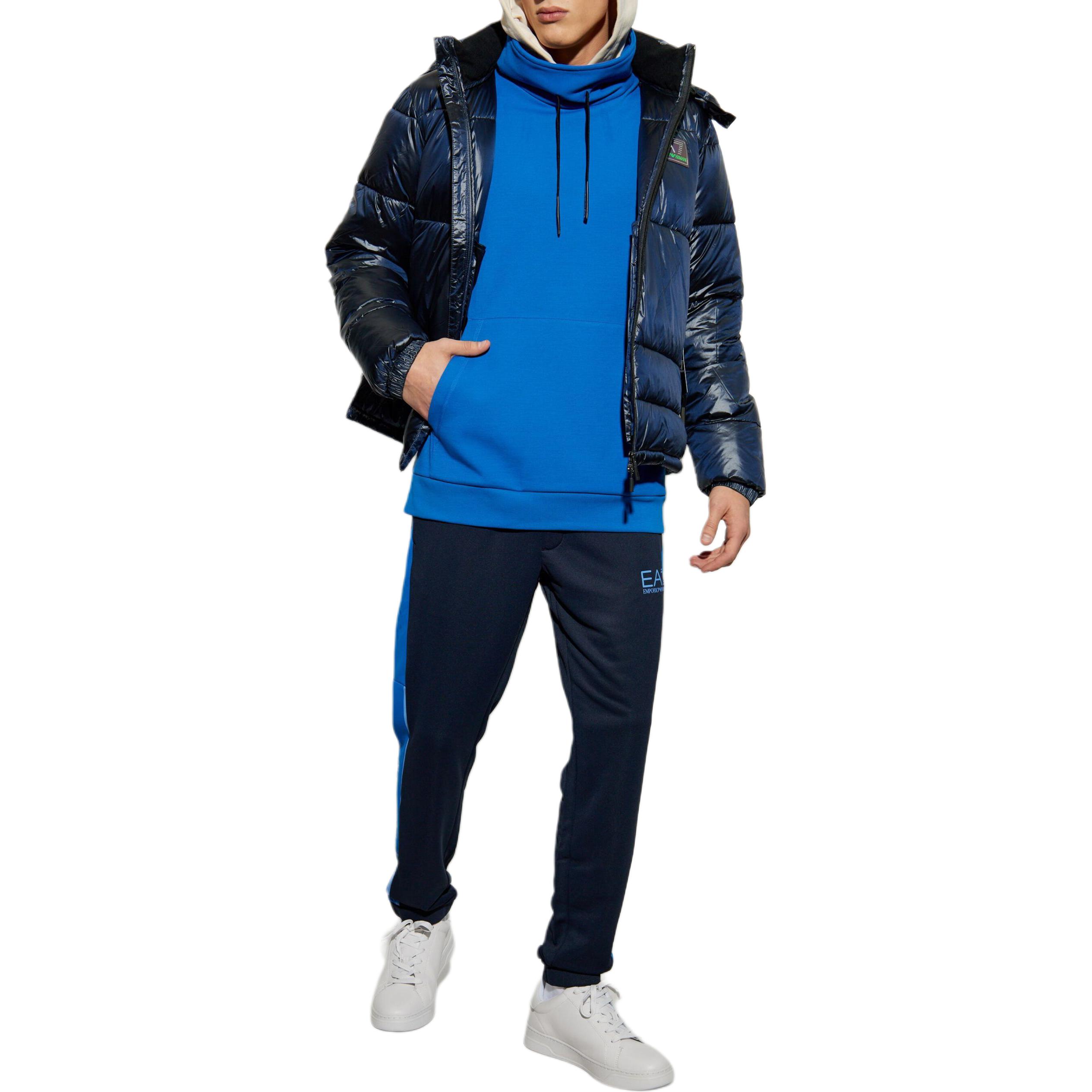 EMPORIO ARMANI Пуховик с логотипом Ea7, Marine Blue — фото 3