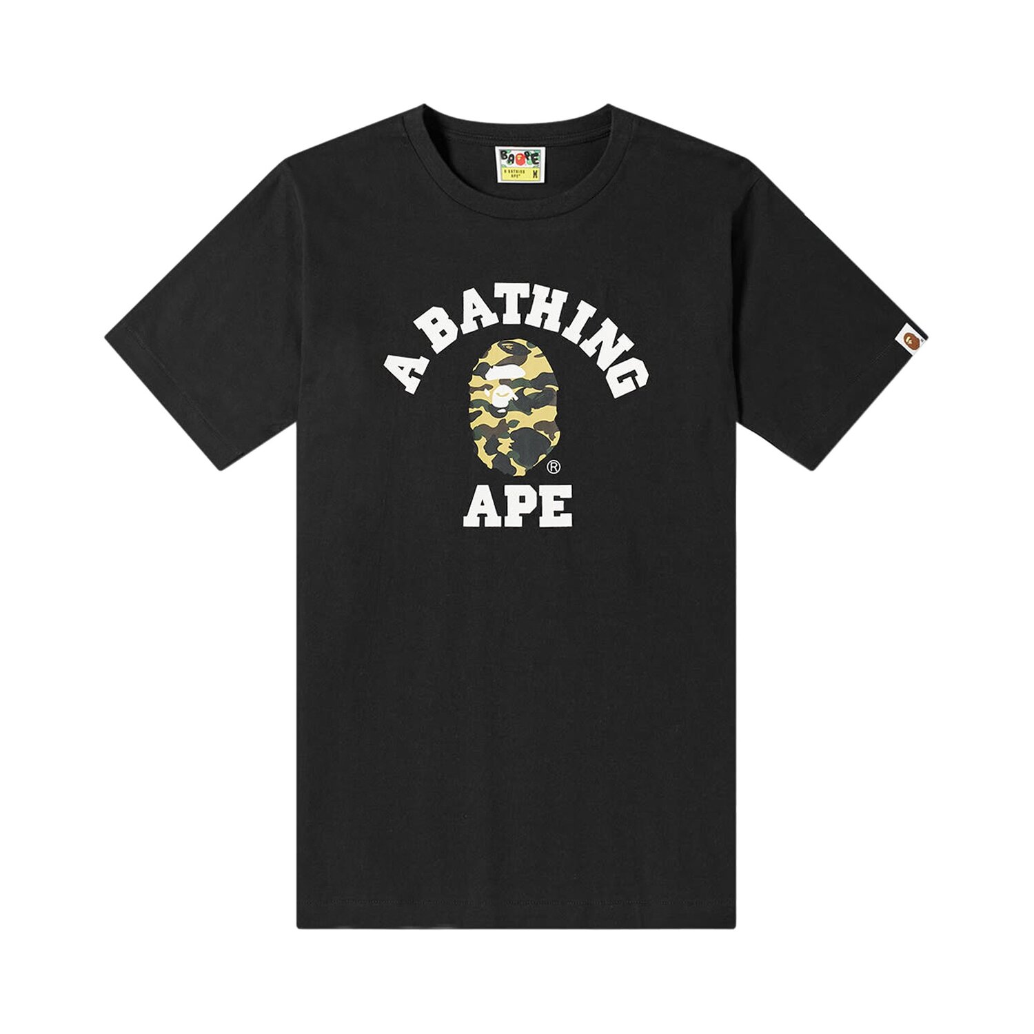 

Свободная футболка BAPE 1st Camo College, цвет Черный/Желтый