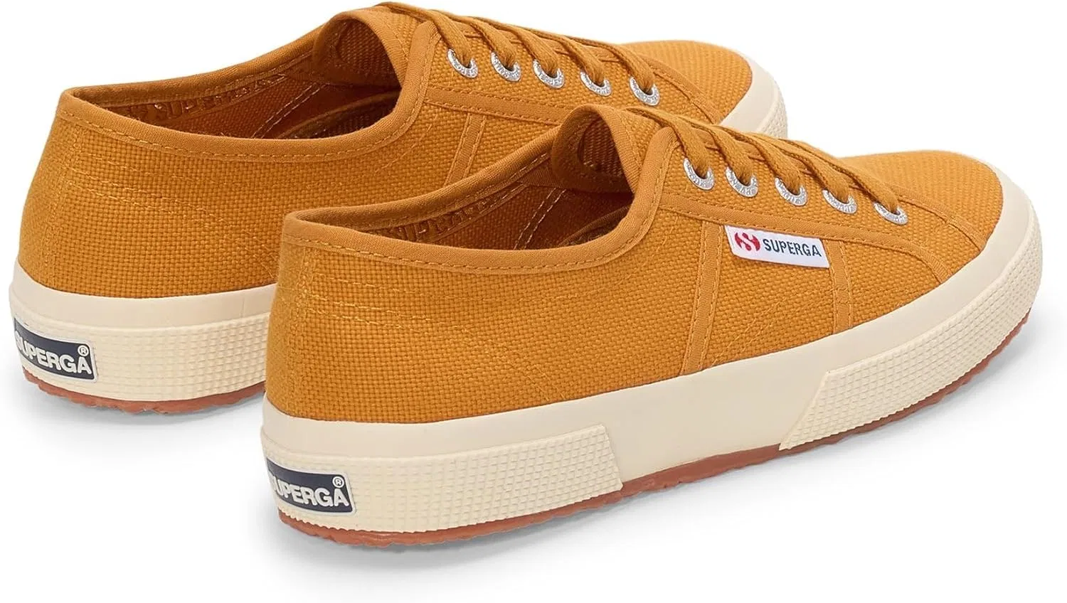 Детские кроссовки Superga Unisex 2750-jcot Classic для юных спортсменов, Dark Ochre Brown Off White — фото 3