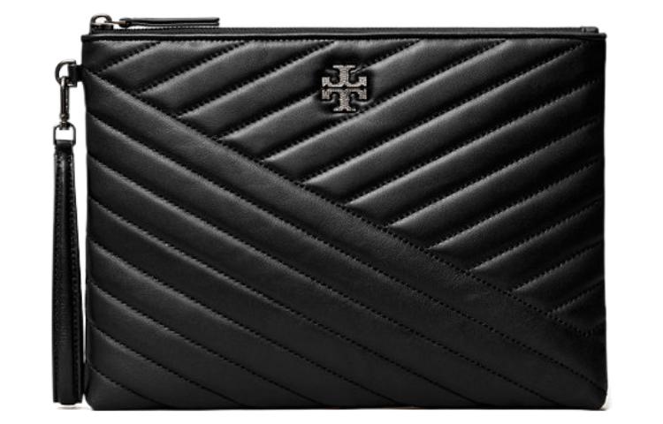 

Кожаный клатч Kira женский черный TORY BURCH