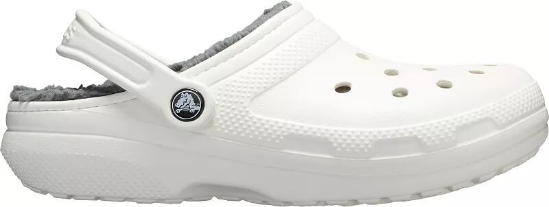 Классические сабо Crocs на ворсовой подкладке, белый/серый