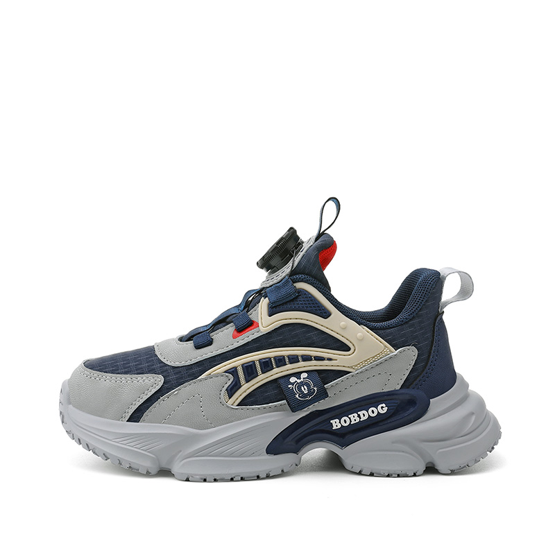 

Износостойкие низкие детские кроссовки для повседневной носки BOBDOG, синий