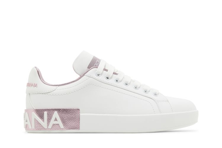 Кроссовки Dolce & Gabbana Dolce & Gabbana Wmns Portofino White Pink, белый