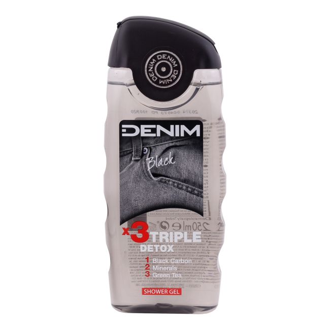 

Черный мужской гель для душа Denim, 250 мл