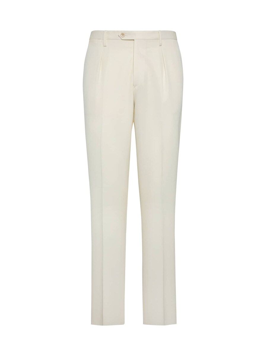 

Костюмные брюки Boggi Milano Slim fit Pleated Pants Gabardine, кремовый