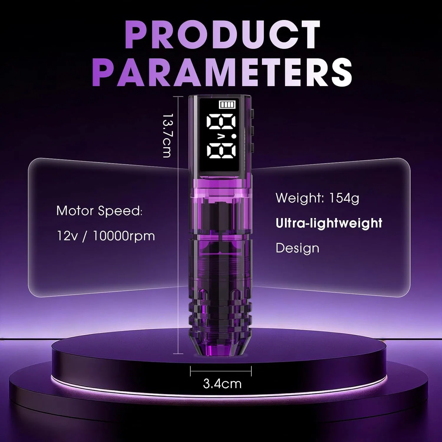 Набор для татуировок INKin Tattoo Machine Set Beginners Inkin, Purple H1 Kit — фото 2