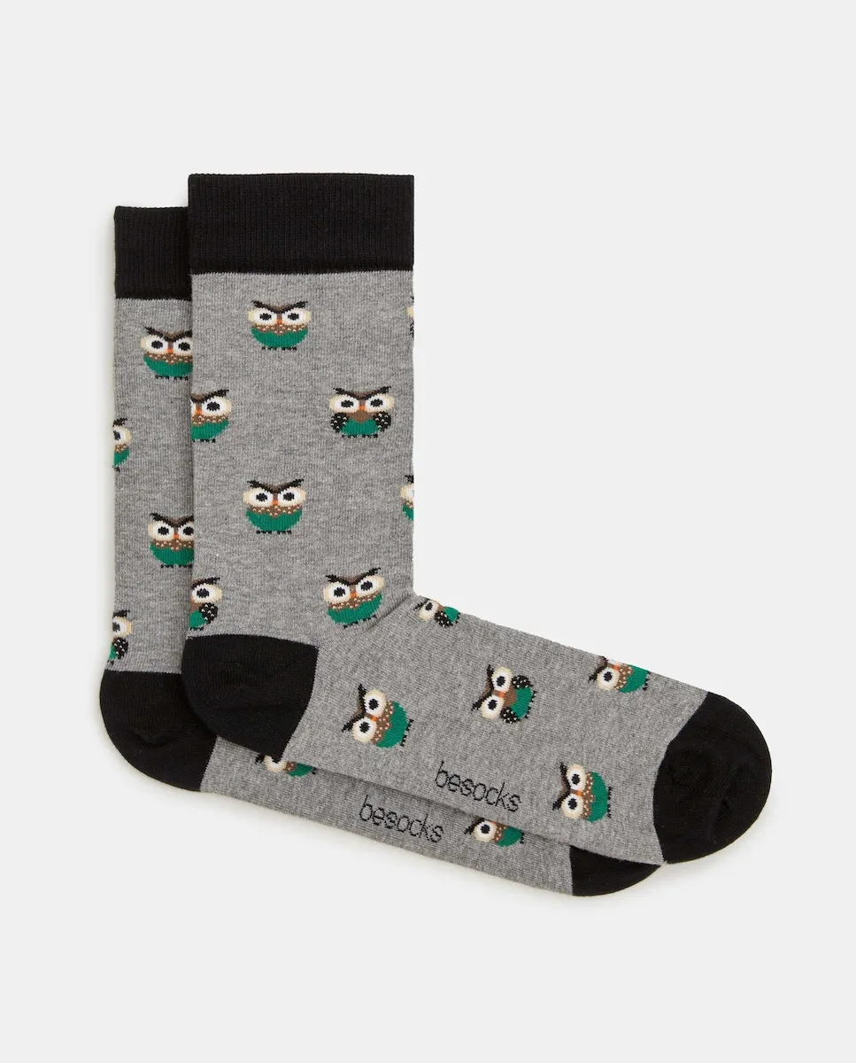 

Высокие унисекс носки из органического хлопка Besocks, серый