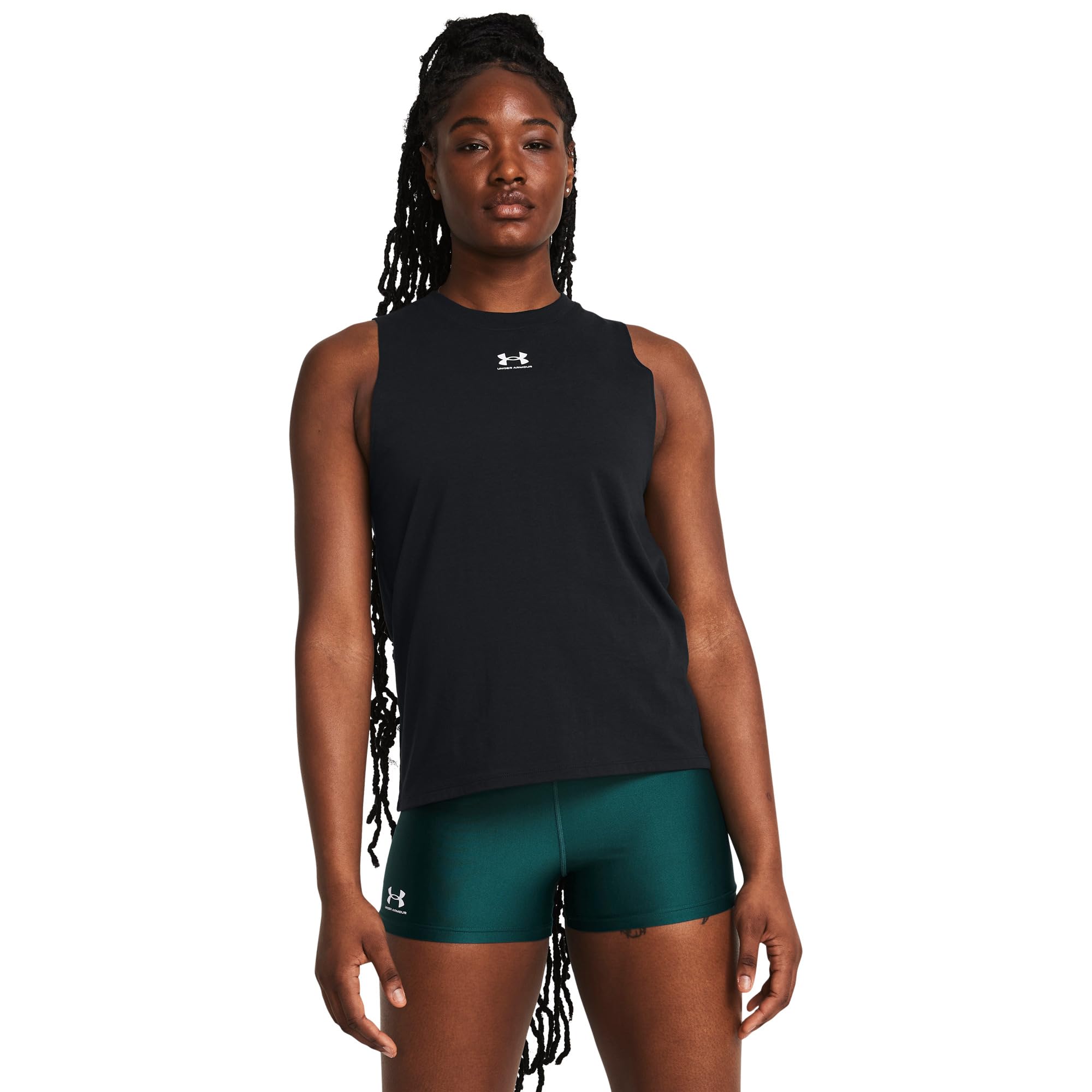 

Топ Under Armour Campus Muscle Tank Top, черный/белый