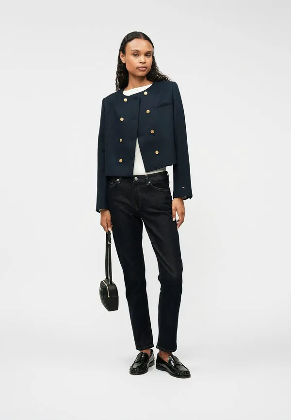 Двубортный пиджак из фактурной шерстяной смеси. Tommy Hilfiger, Dark Night Navy — фото 2