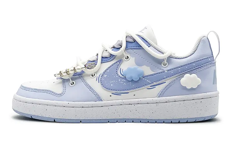 

Кроссовки для скейтборда Court Borough женские низкие фиолетовый/белый Nike