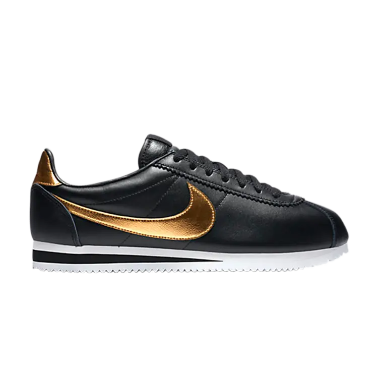 

Кроссовки Nike Classic Cortez Premium 'Black Metallic Gold', черный
