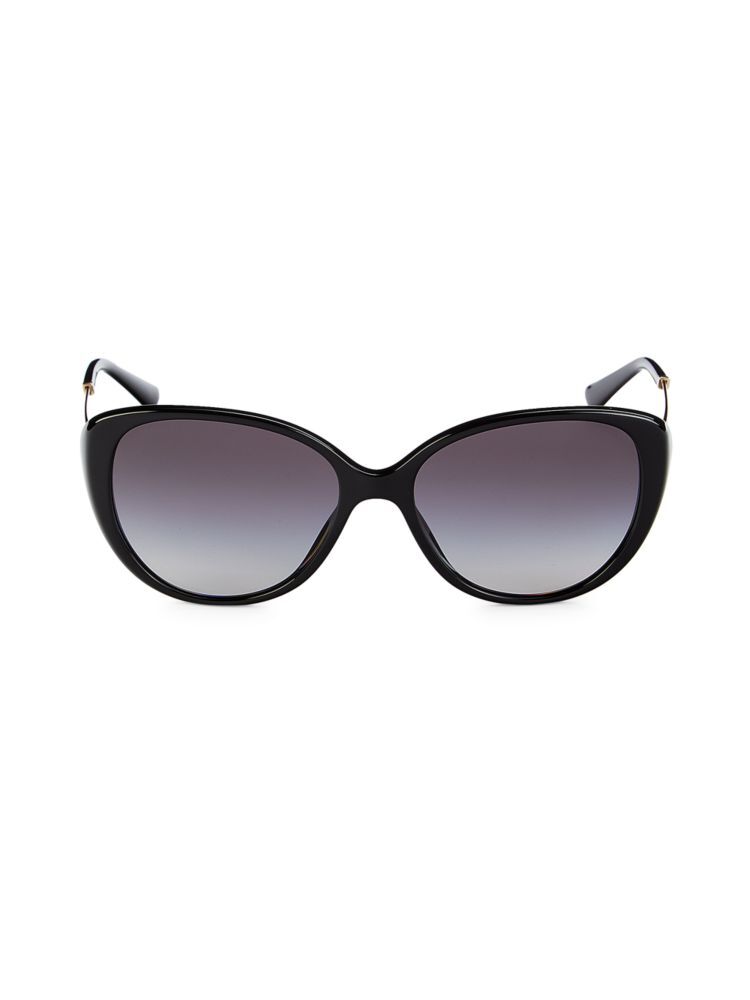 

Круглые солнцезащитные очки «кошачий глаз» 56MM Bvlgari, цвет Black Grey
