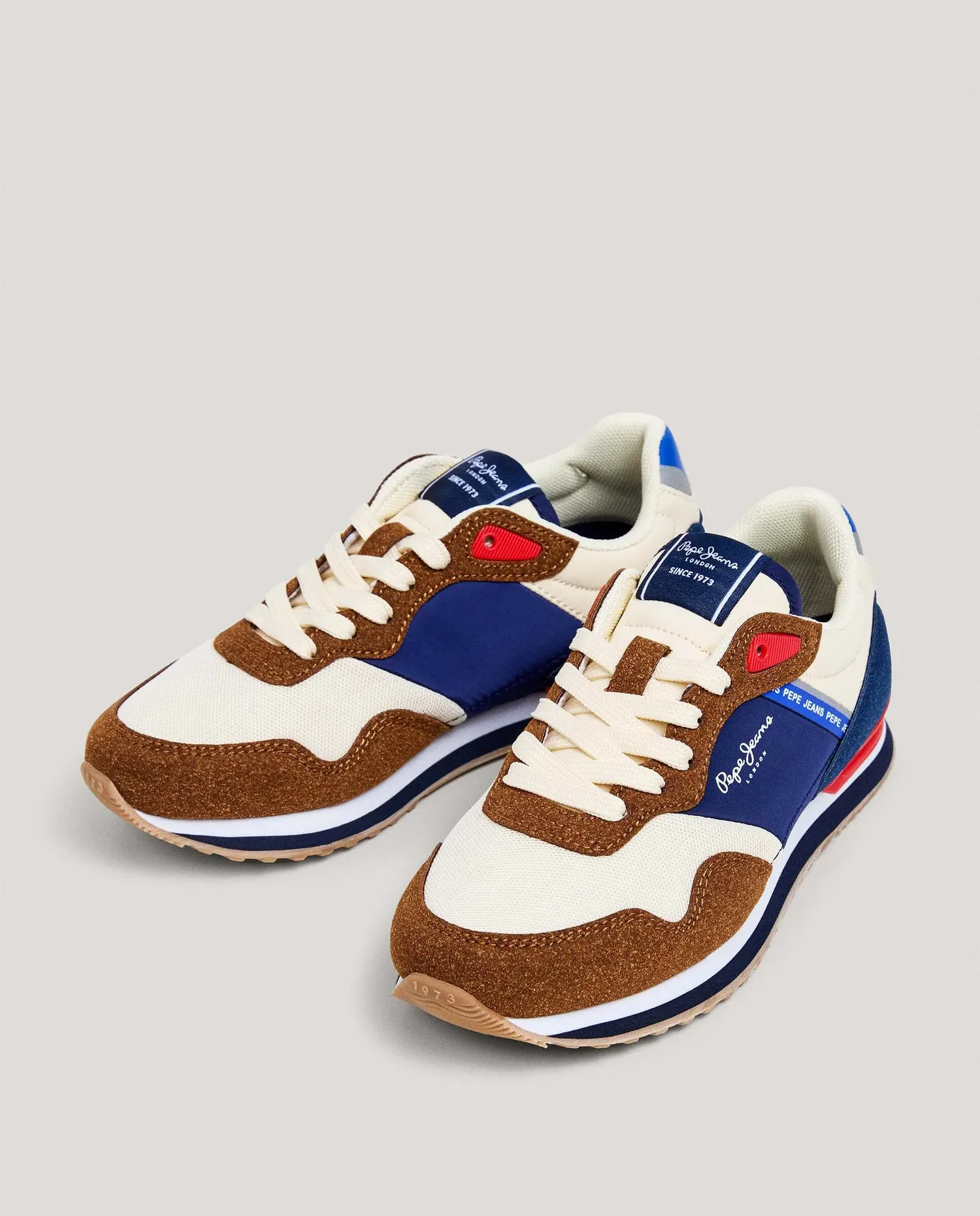 Комбинированные детские кроссовки для бега Pepe Jeans, Natural — фото 4