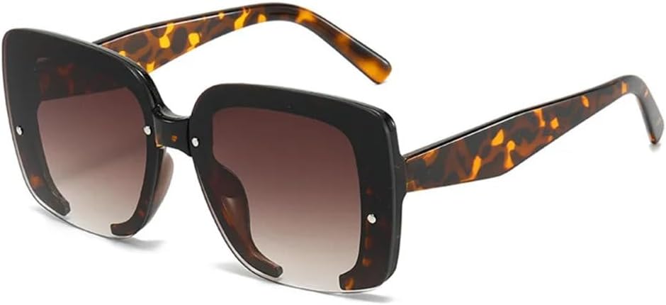 

MUTYNE Роскошные квадратные солнцезащитные очки для женщин и мужчин, винтажные солнцезащитные очки Gap в оправе с пайетками и заклепками, защита от УФ-излучения UV400, Leopard Brown