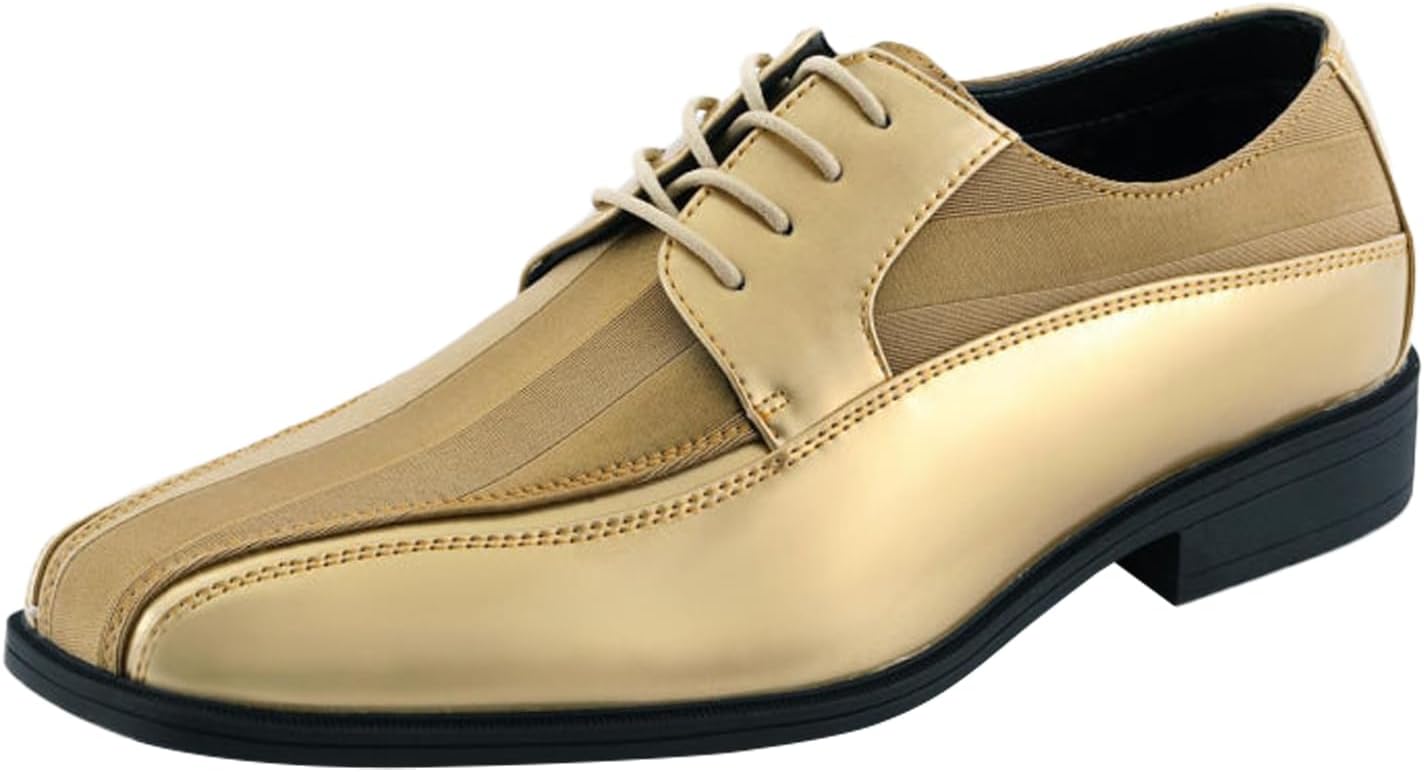 

Viotti 179, повседневные оксфорды для мужчин, атласные туфли с полосками и шнуровкой, мужские кожаные и атласные туфли для делового повседневного стиля, для всех официальных мероприятий, золотой