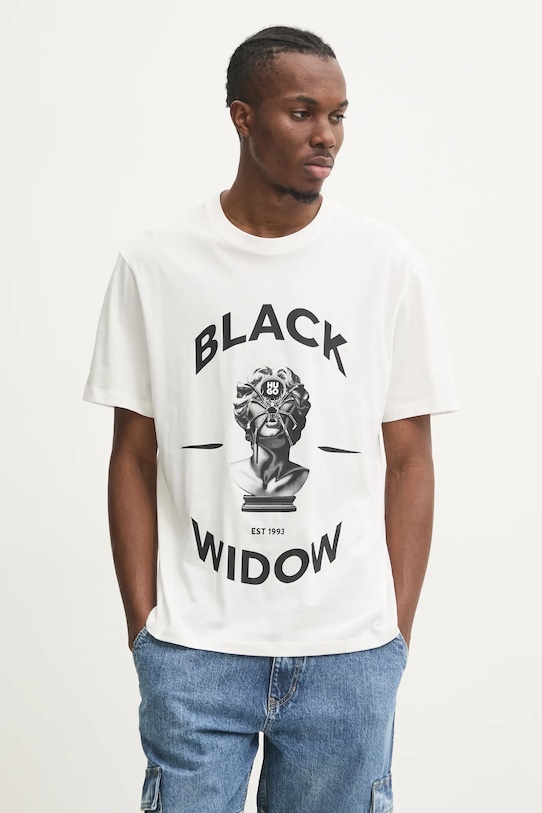 

Хлопковая футболка Hugo, бежевый