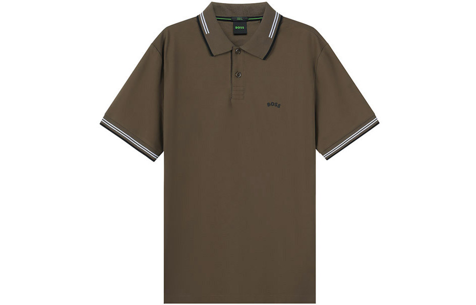 

HUGO BOSS Короткий рукав поло мужской olive green, Зеленый, HUGO BOSS Короткий рукав поло мужской olive green