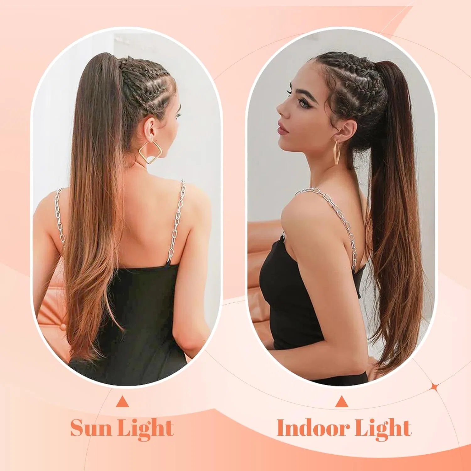Накладной хвост Benehair из натуральных волос Remy Benehair, #18P613 Ash Blonde & Blonde — фото 4