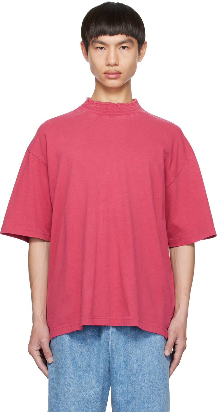 

Красная тисненая футболка Acne Studios