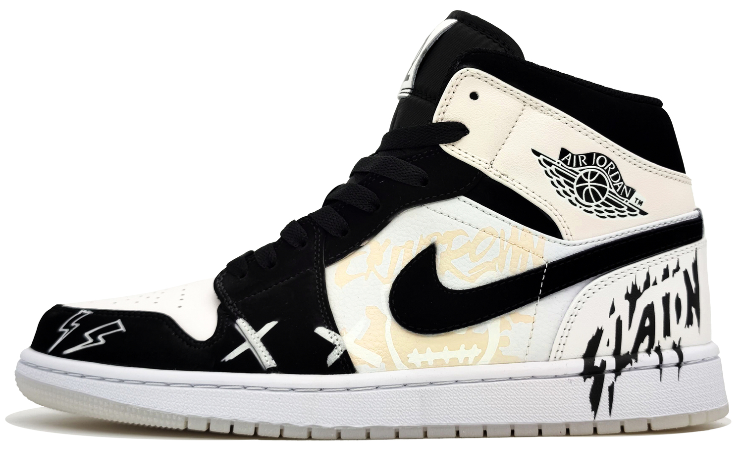 

Баскетбольные кроссовки Air 1 Vintage Men Mid-Top Light Yellow/White Jordan